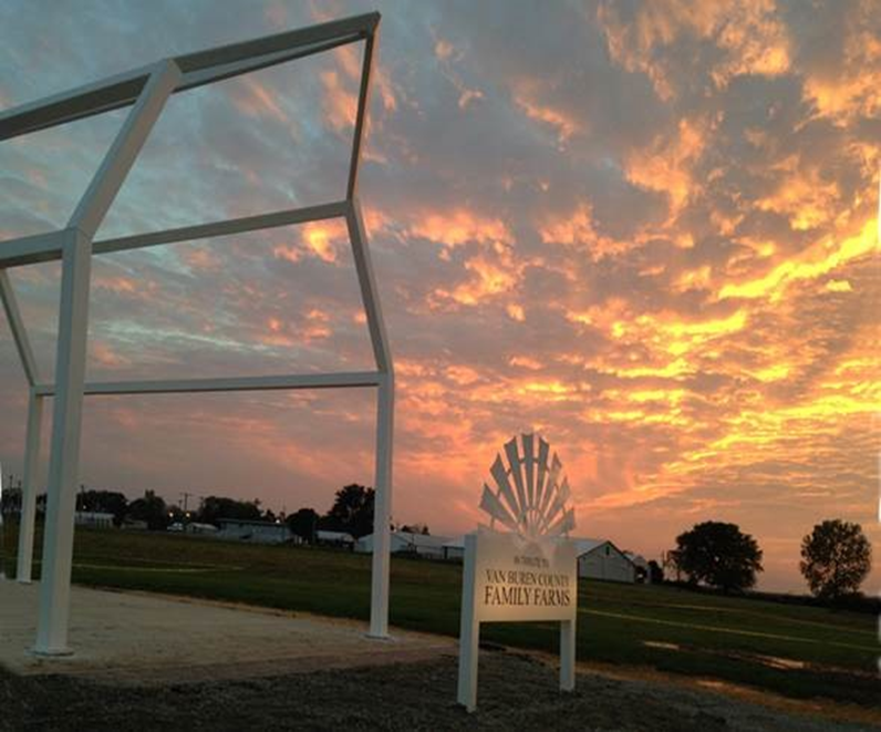 Van Buren County Family Farms sculptural tribute